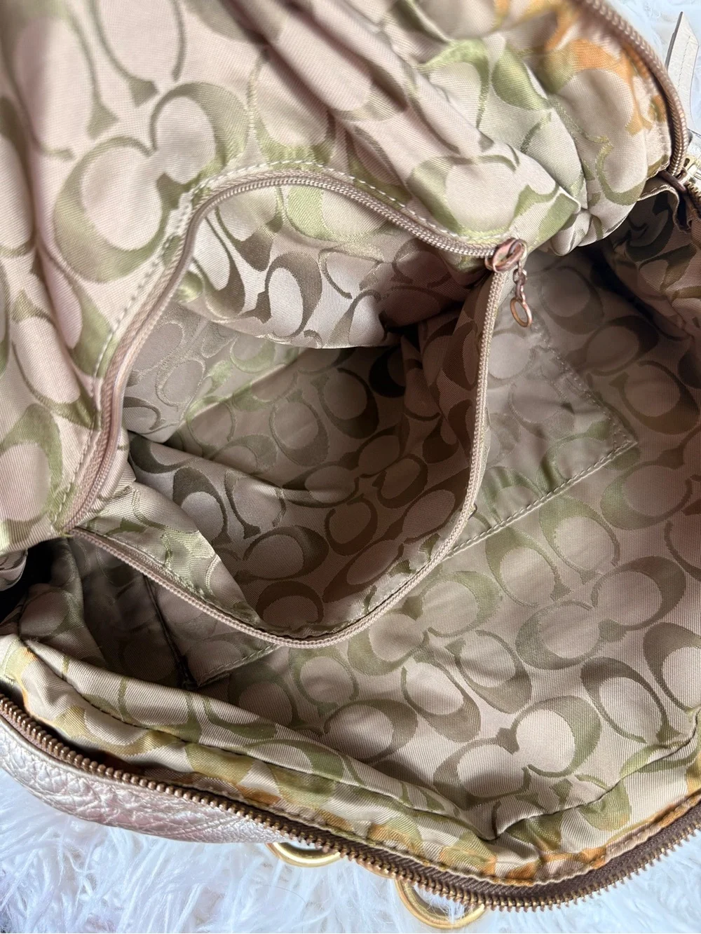 Coach Y2k 2000s Metallic Silver Dome Satchel Handbag